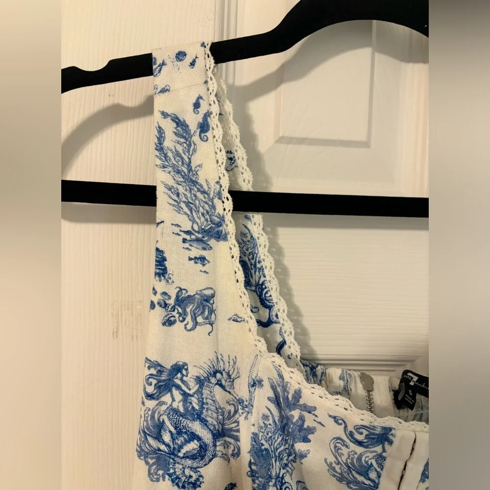 7 For All Mankind Marine Life Toile Dress NEVER WORN - Picture 10 of 14